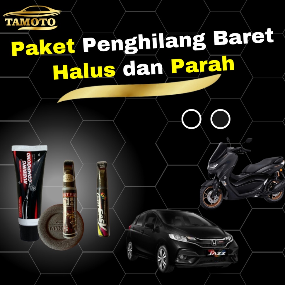 KODE C82P Kompon Spidol baret mobil hitam Rubbing compound Penghilang baret lecet goresan parah dan 