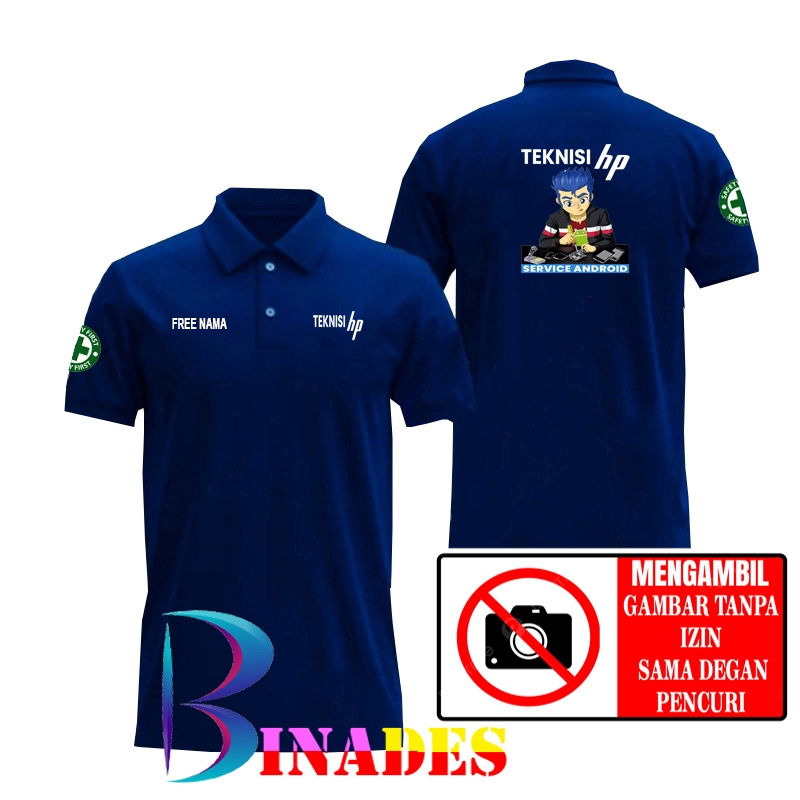 Jual Kaos Baju Kerah Model Polo TEKNISI HP - SERVICE HP BINADES