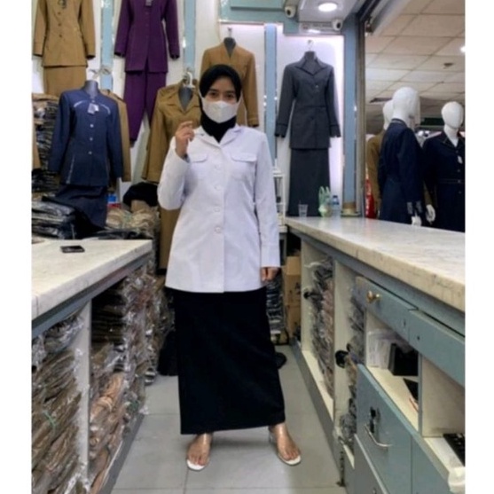 BestSeller Blazer Guru Hitam Putih Rok Span  Seragam Hitam Putih  Baju Hitam Putih Guru  Baju Hitam 