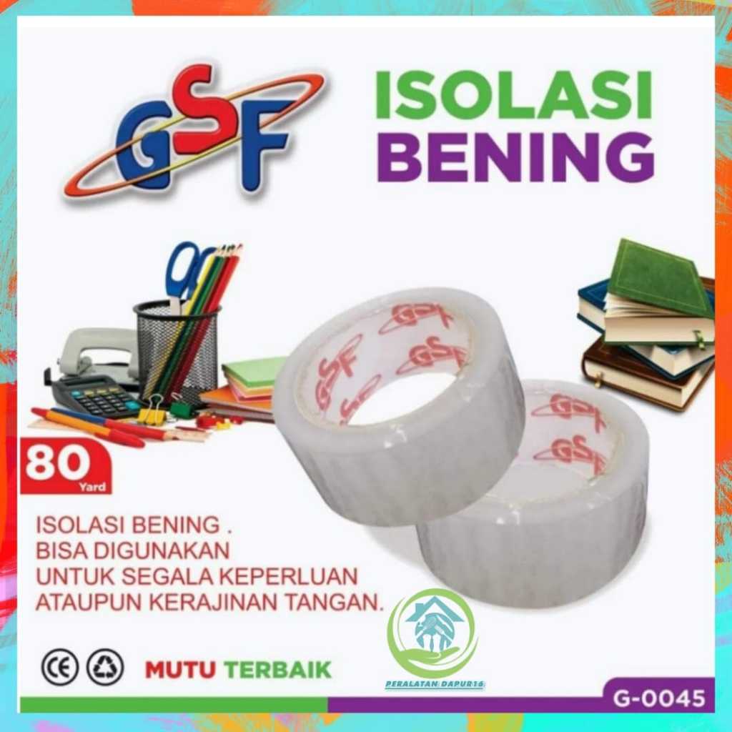 

ISOLASI BENING 80 YARD / LAKBAN BENING GSF 0045 / LAKBAN PUTIH ISOLASI BENING MURAH