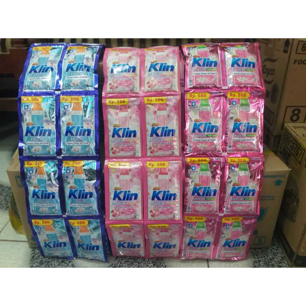 PAKET HEMAT 48 SACHET SOKLIN LIQUIDE 500 AN SOKLIN CAIR