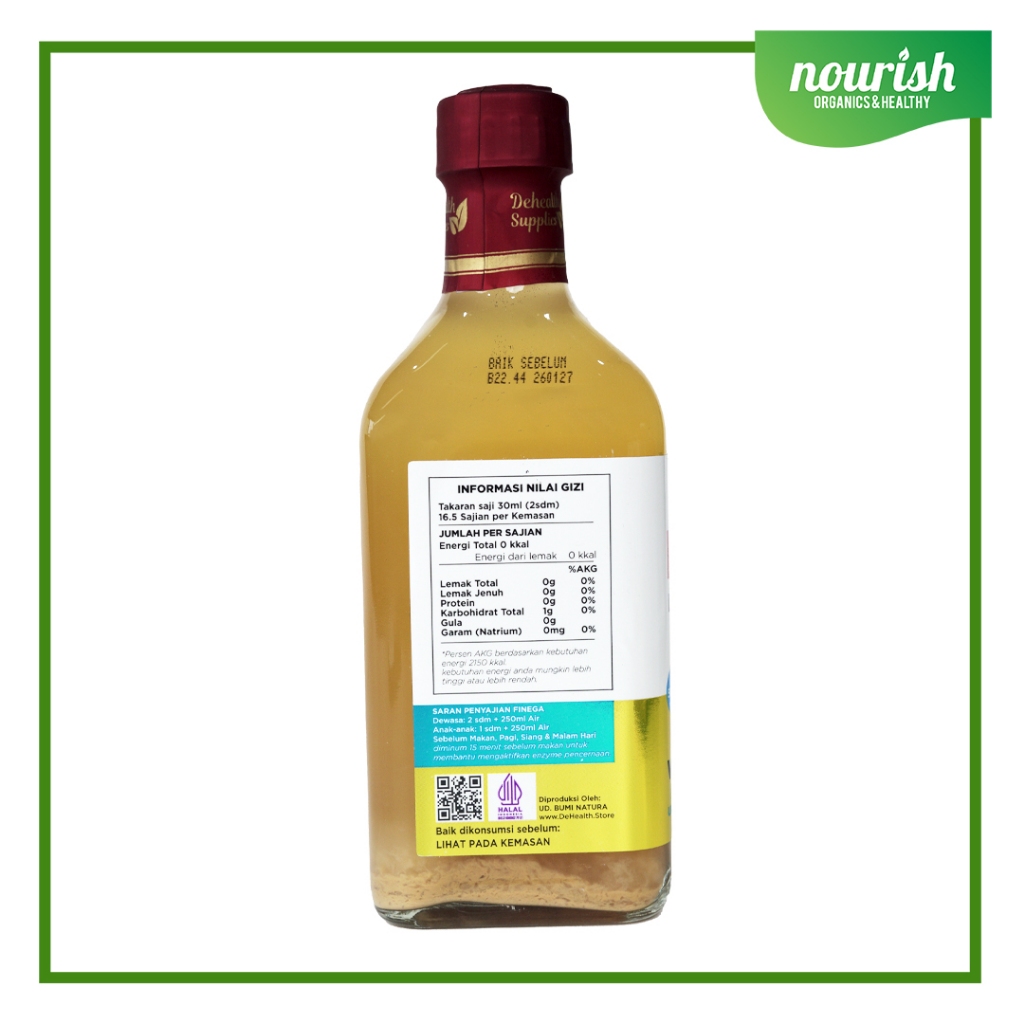 

Finega, Lemon Vinegar with Mother / Cuka Lemon alami 500ml