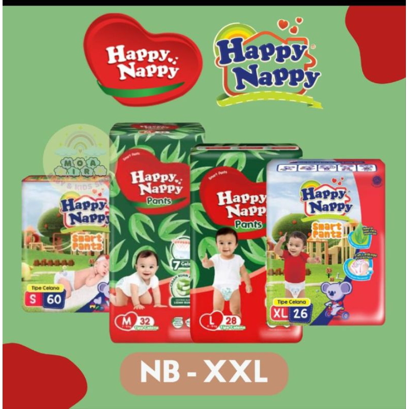 happy nappy NBS20(PEREKAT) NBS40(PEREKAT) M20(PEREKAT) L20(PEREKAT) M32 L28 XL26 Happy Nappy Smart P