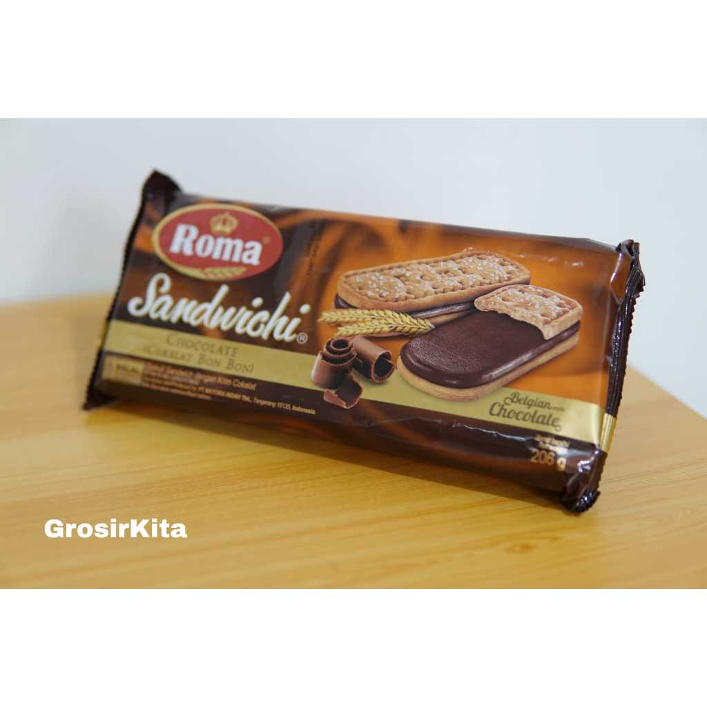 

BISKUIT ROMA SANDWICH COKLAT 189gr HALAL