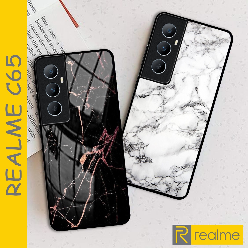 Softcase Glass [15] Abstrak Realme C65 - Case Kaca Gradasi Realme C65 - Casing Anti Pecah Realme C65