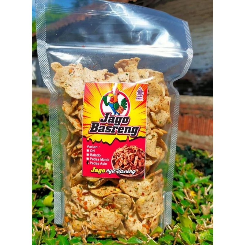 

Keripik Basreng Enak Bumbu Basah Daun Jeruk Netto 250 gram