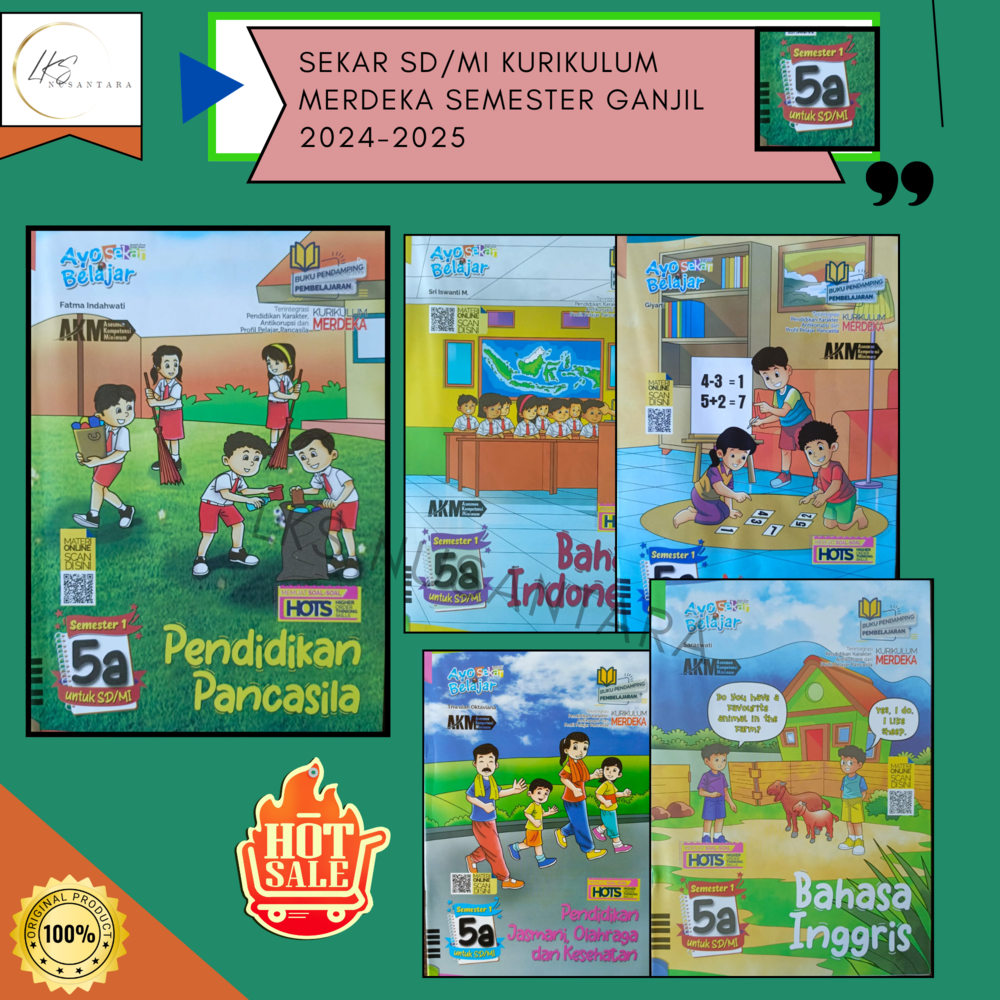 Buku LKS SEKAR GRAHA PUSTAKA SD/MI Kelas 5 Merdeka Ganjil 2024/2025 Promo
