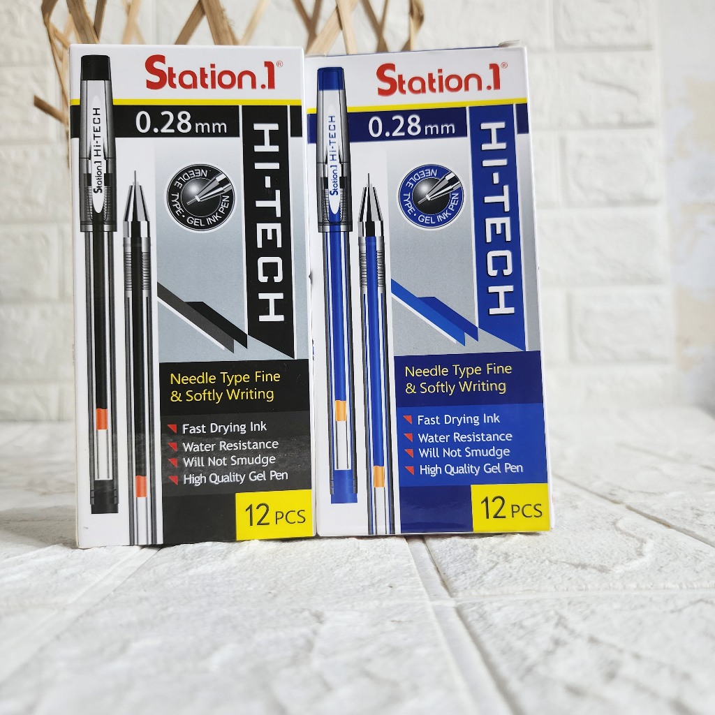 

PULPEN GEL INK STATION.1 HI-TECH 0,28MM 1PACK ISI 12
