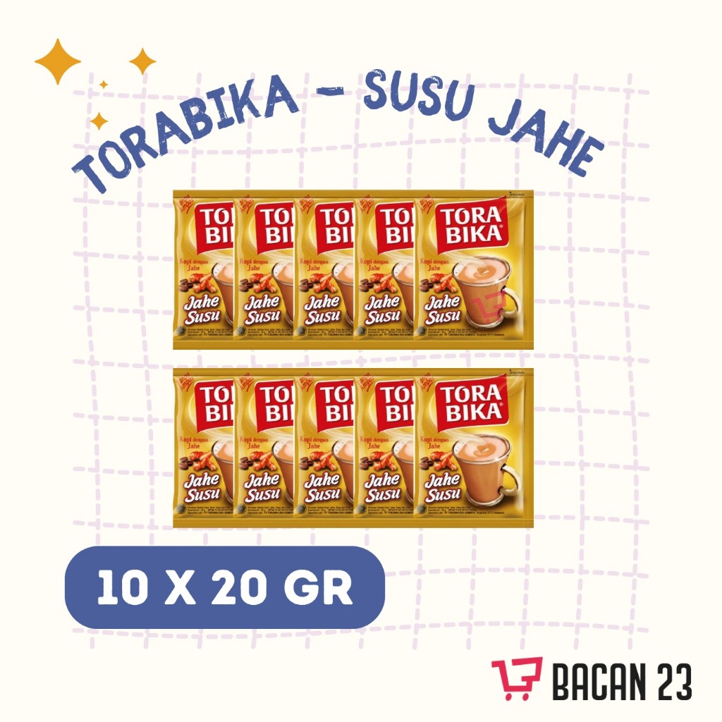 

Tora Bika Jahe Susu (10 Sachet x 20 gr) Kopi Jahe Sachetan