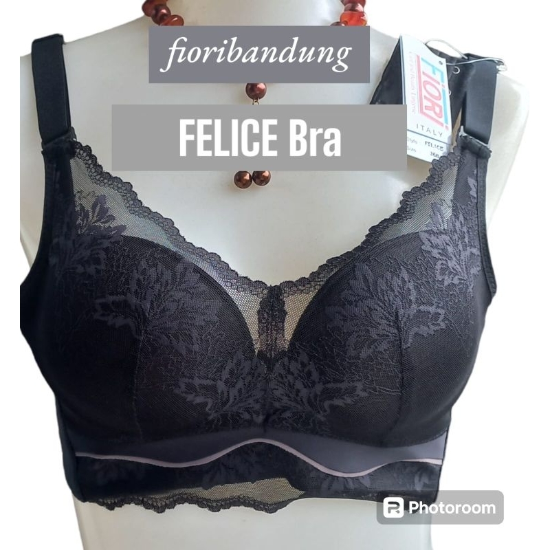 FIORI Bra FELICE Black | Bra Tanpa Kawat Busa Sedang | Bra Push Up Kait 4