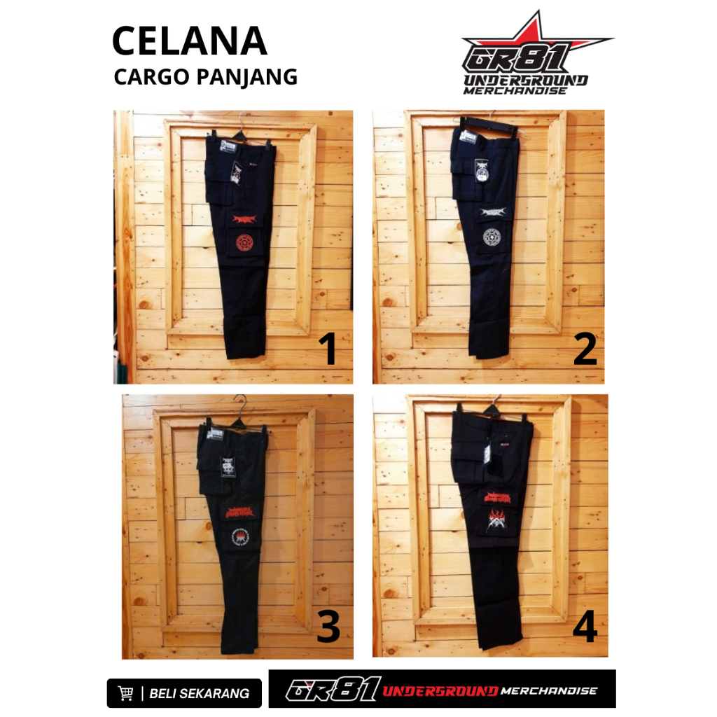 Celana cargo panjang Prapatan Rebel