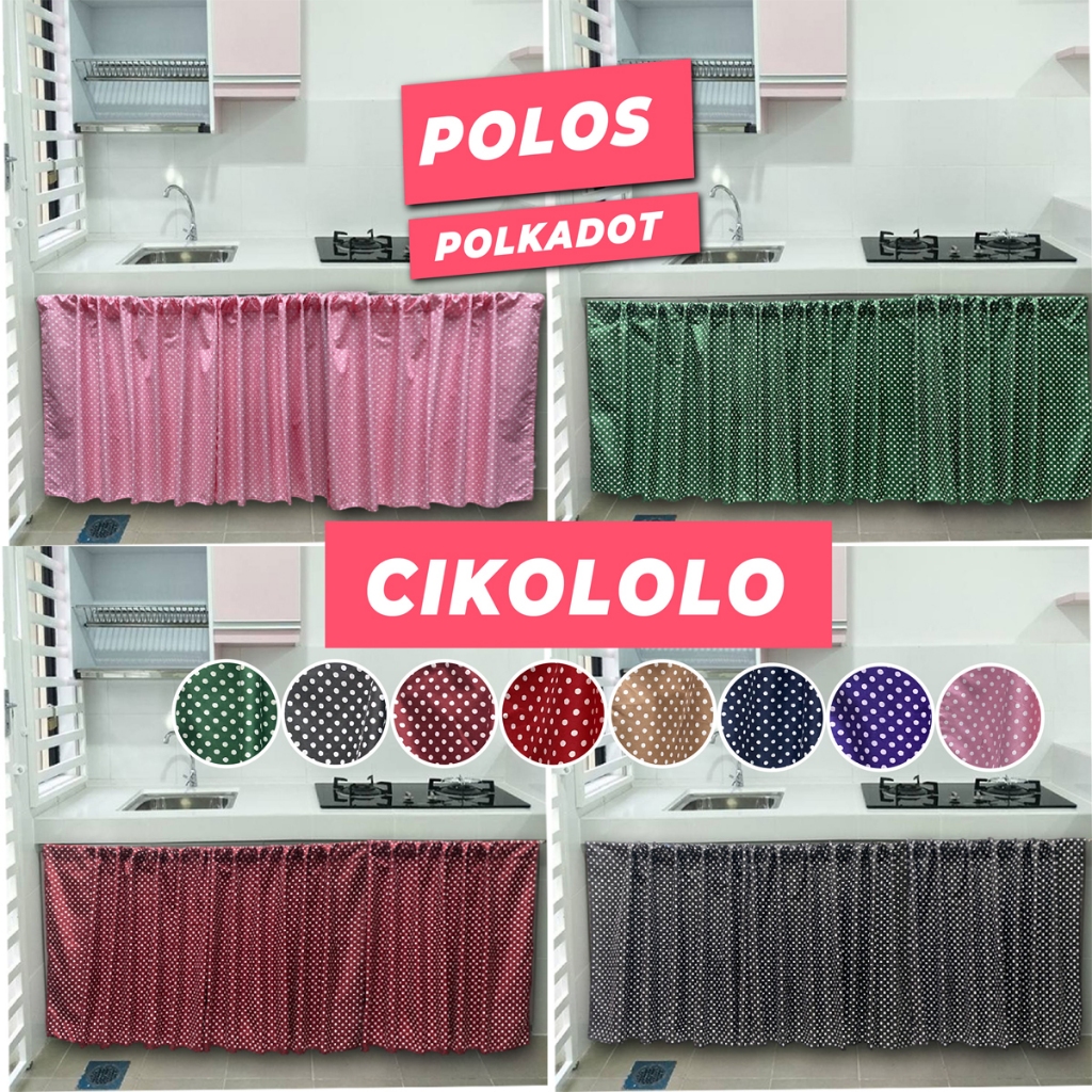 Gorden Kolong Dapur Polos Polkadot