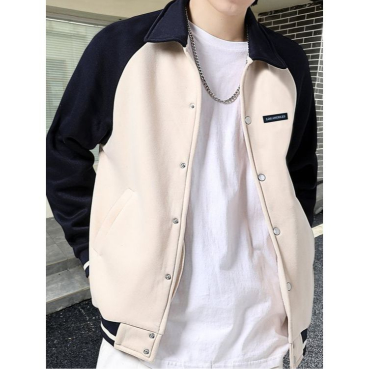 Big Over Jaket Varsity Kerah Reglan ( S - 6XL ) Varsity Kancing Oversize XXXL XXXXL Jaket Bisboll Ke