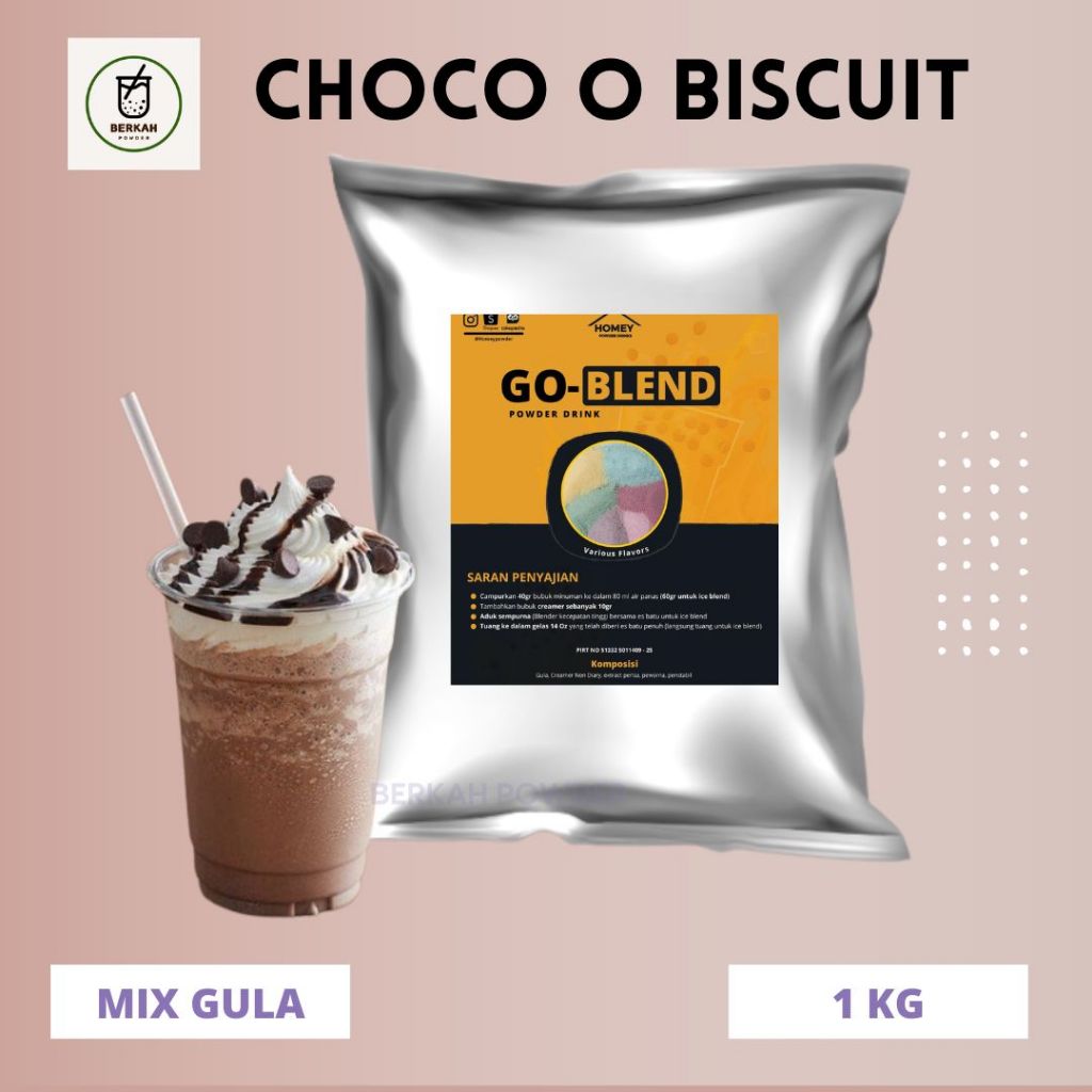 

Bubuk Minuman CHOCO O BISCUIT 1Kg Serbuk es COKLAT Powder 1Kg minuman viral kekinian Boba instan