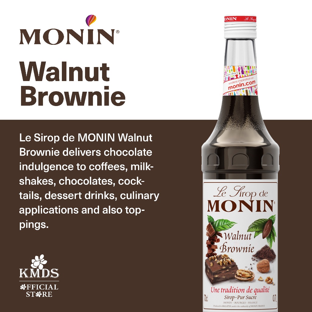 

MONIN Walnut Brownie syrup 70 CL 700 ML