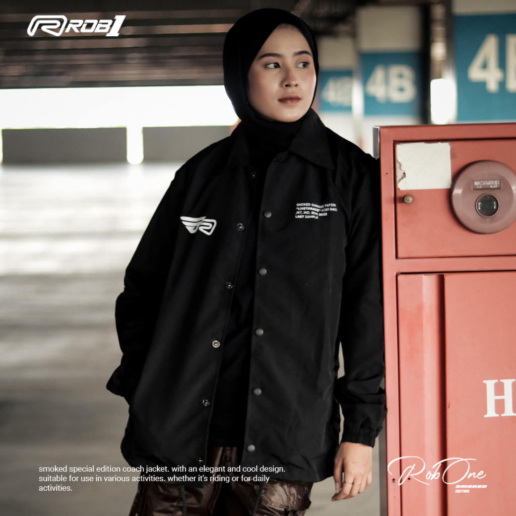 ROB1 JAKET COACH SMOKED EDITION ( BLACK )