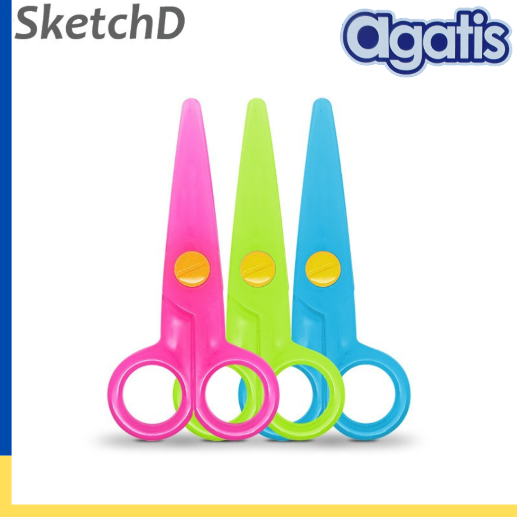 

Gunting plastik ujung tumpul Kids Scissors Agatis untuk anak-anak