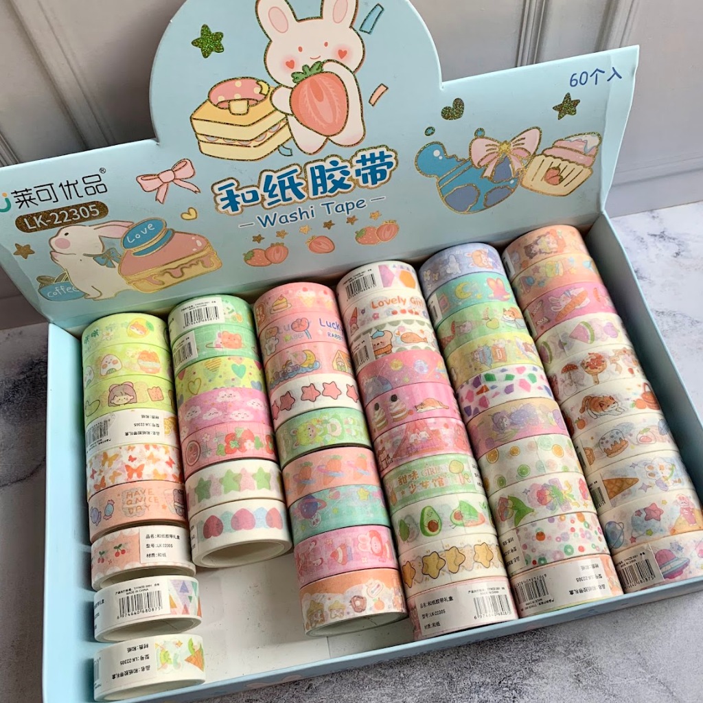 

Washitape Selotip Perekat Perlengkapan Alat Tulis Sekolah Kantor Unik Lucu Hadiah Gift Kado