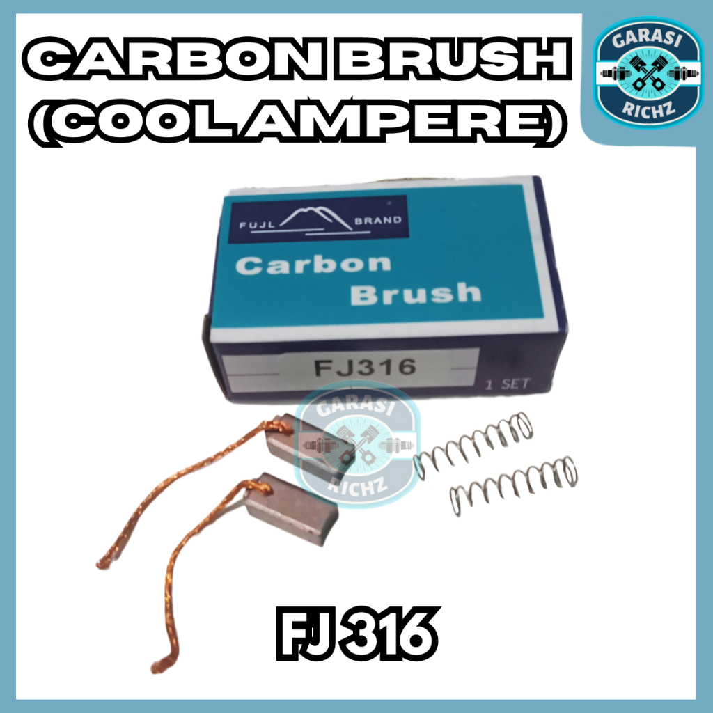 CARBON BRUSH ALTERNATOR FJ316 / COOL AMPERE TYPE FJ 316 / KUL AMPER / ARANG DINAMO STARTER / STATER 