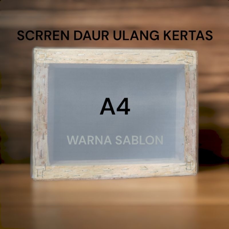 Screen daur ulang kertas/ Cetakan daur ulang kertas / bubur kertas A4