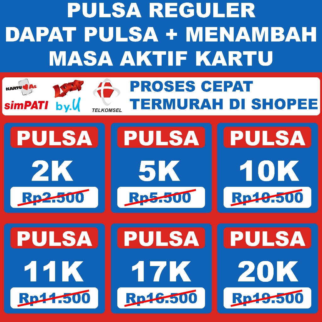TERMURAH PULSA TELKOMSEL REGULER TRANSFER SIMPATI AS LOOP BYU