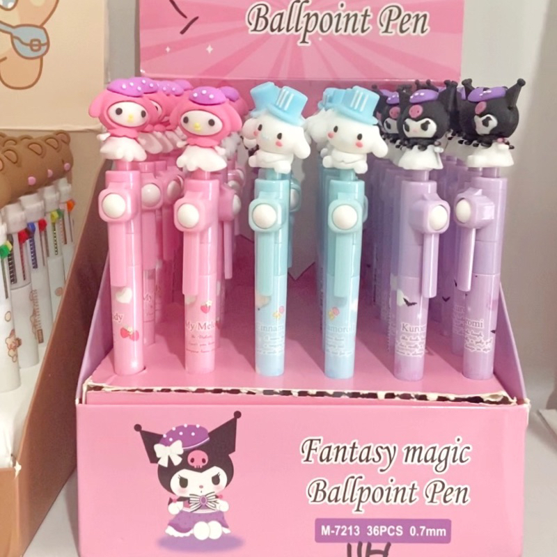 

Ballpoint Metallic Magic Pen Ball Roller Sanrio Pulpen 0,7mm untuk Motorik