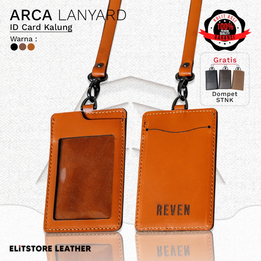 

Reven Arca Lanyard - ID Card Kalung Kulit Asli