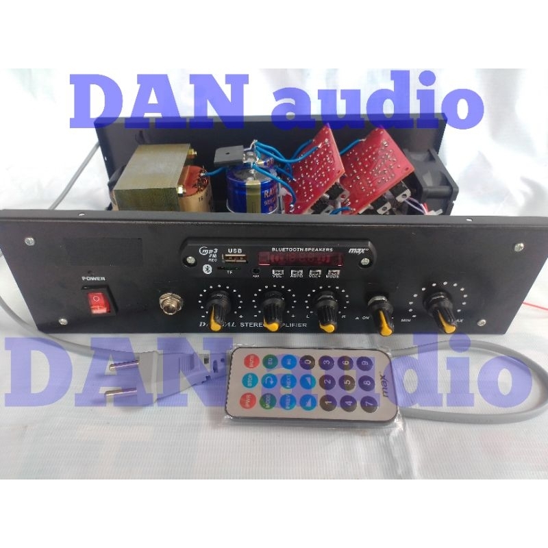 Power Amplifier Rakitan 10A 2ch(Stereo)  SUBWOOFER, karaoke, Bluetooth, Radio
