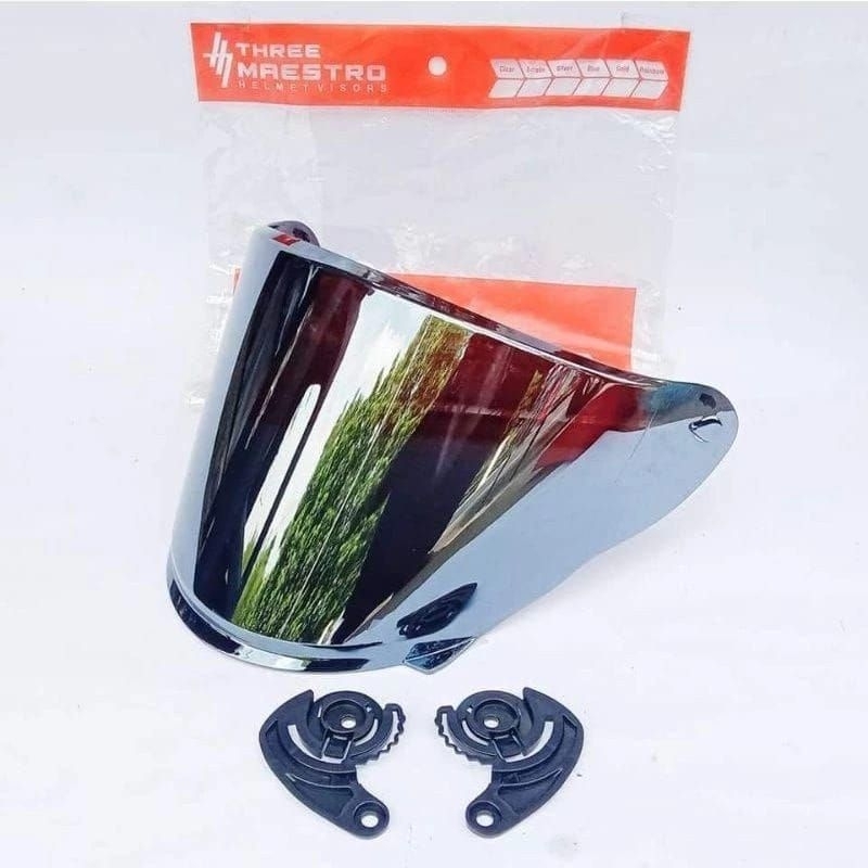 0COD KACA HELM NHK R6 iridium blue / VISOR HELM NHK R6 NHK R 6 FLAT VISOR / VISOR DATAR