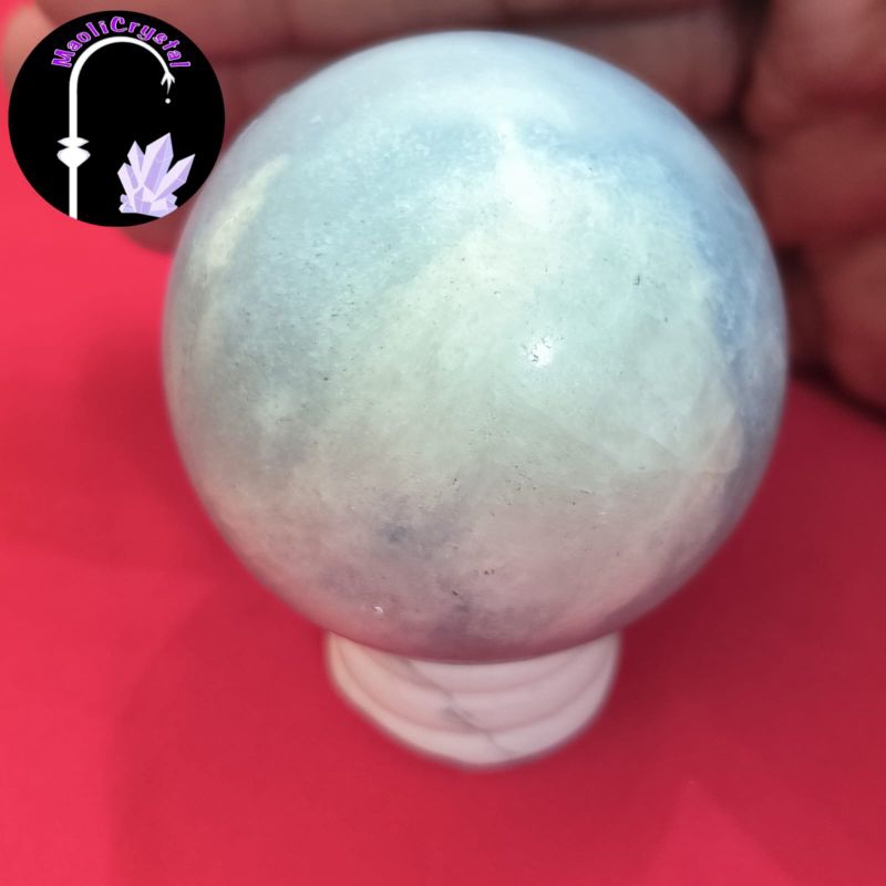 Blue Celestite Ball Kristal Bola Biru Asli