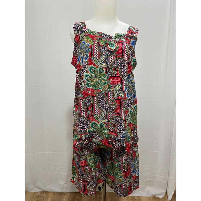 DASTER KENCANA UNGU ORIGINAL BABYDOLL/ Stellan bermotif Lengan buntung Yukensi LABEL BIRU