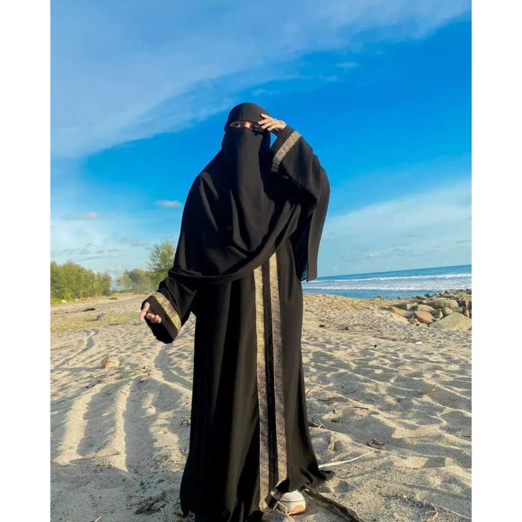 abaya pita badan renda G promo murah gamis turkey-jubah turkey- busana muslim - abaya remaja terbaru