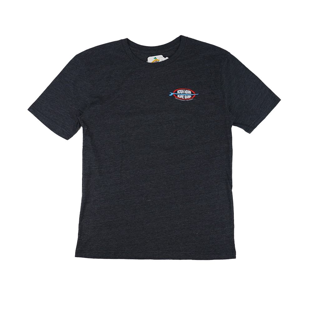 Beach House Retro Tee Longboard Tshirt Charcoal Heather
