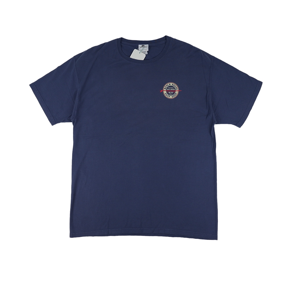 Beach House Retro Tee Circle Tshirt Vintage Blue