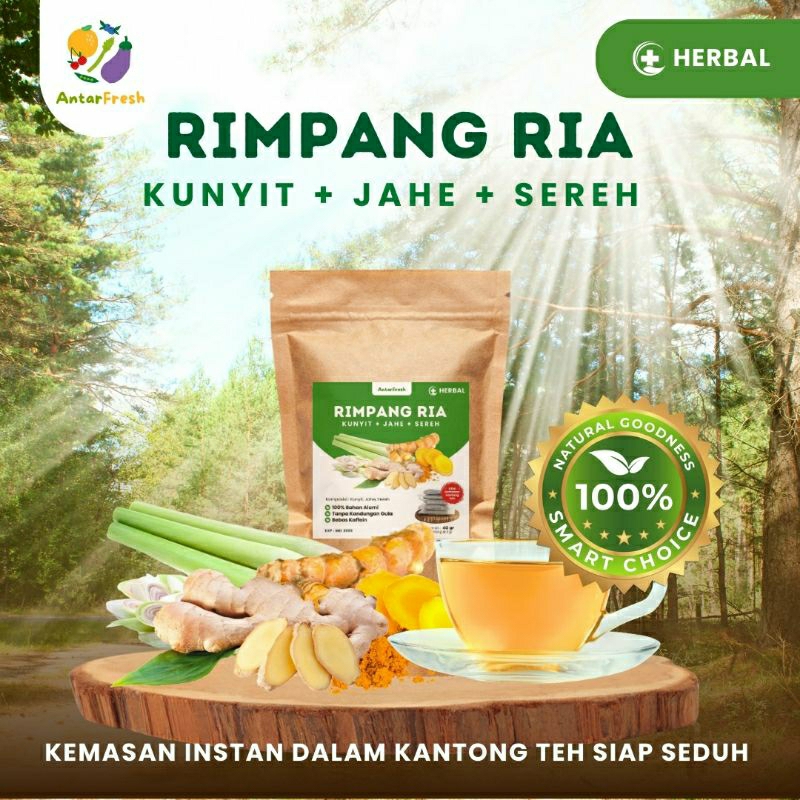 

Teh Jahe Kunyit Sereh 20 Tea Bag / Rimpang Ria Berkhasiat Ginger Tumeric Lemongrass