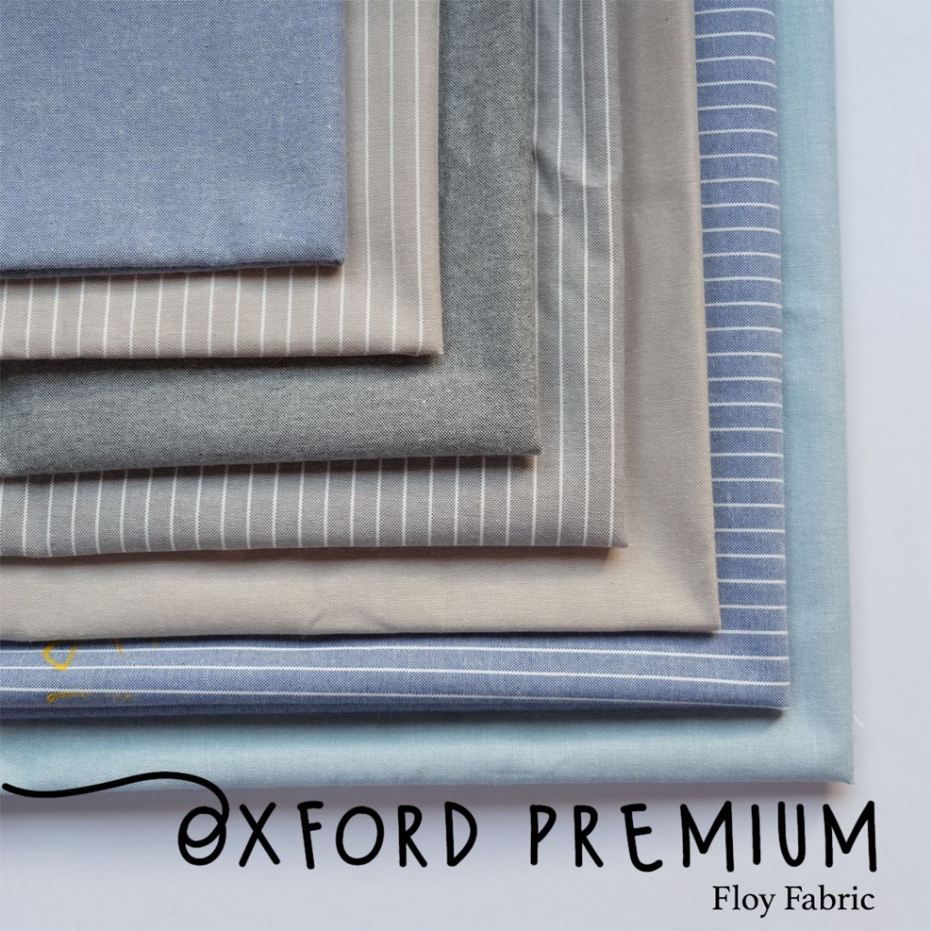 Floy Fabric KAIN OXFORD PREMIUM PER 1 METERAN kain eceran bahan kemeja, koko