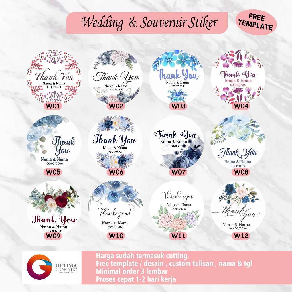 

Cetak Stiker Wedding Pernikahan Souvernir Nikah Vinyl Transparan A3+ dan Cutting