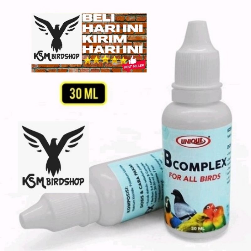Vitamin B Complex Unique 30 Ml Vitamin Burung Penambah Nafsu Makan Vitamin B Kompleks Cair Obat