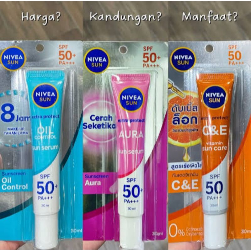 NIVEA SUN FACE PROTECTION SERUM Spf 50+ Pa +++ - skincare wajah | nivea sun
