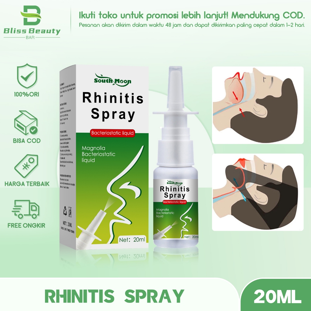 South Moon Sinusitis Spray 20ml Nasal Spray Obat Sinusitis Rhinitis Spray Chronic Rhinitis Sinusitis