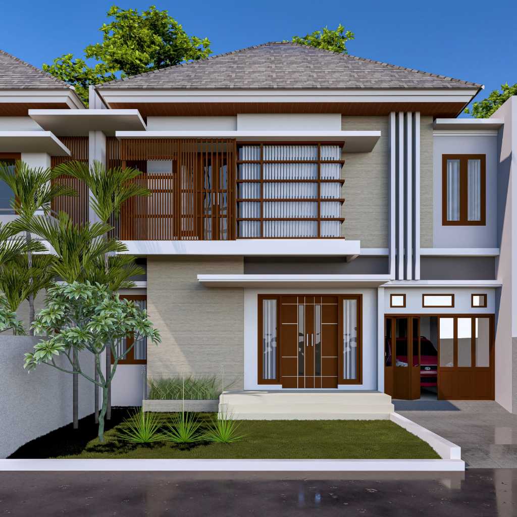 Jasa Desain rumah tampak 3D (3 dimensi)  exterior dan denah tampilan realistis