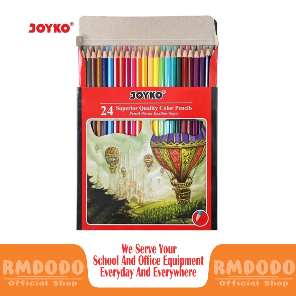 

Rmdodo - Pensil Warna Panjang Joyko 24 Warna / Color Pencil CP-101