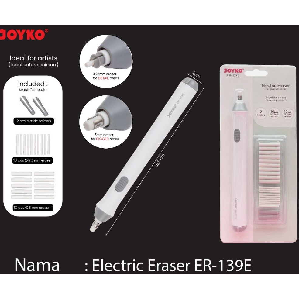 

KODE D7P joyko electric eraserpenghapus elektrik ER139E