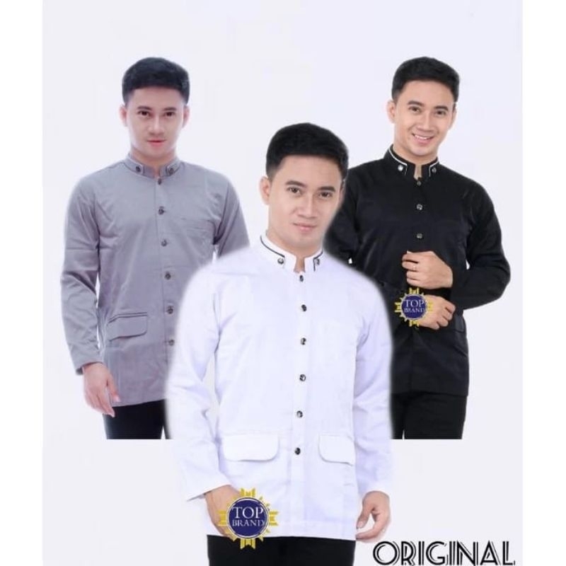 Jasko Pria Polos Terbaru/Jasko Putih Lengan Panjang