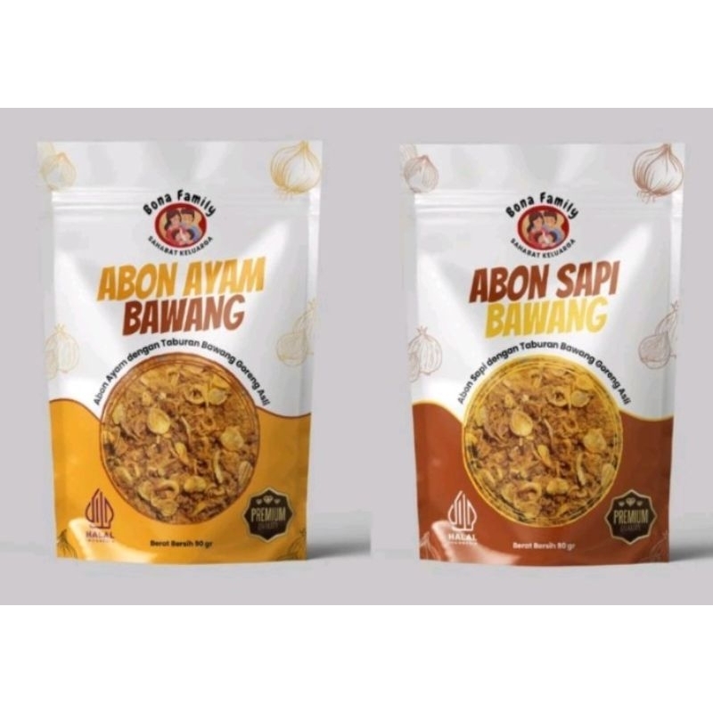 

BONA FAMILY Abon ayam bawang & abon sapi bawang 90gr~ abon