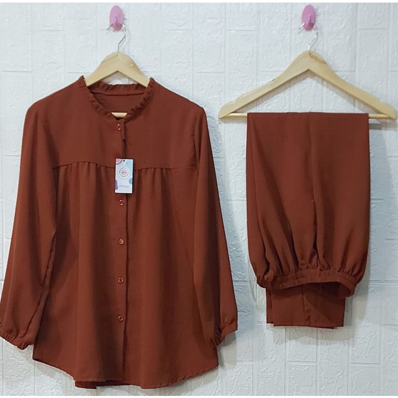 Cepaat ONE SET RAYON CRINKLE AIRFLOW SETELAN  SETELAN RAYON CRINKLE AIRFLOW DRESS RAYON  SETELAN RAY