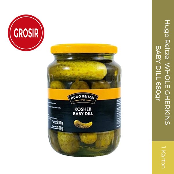 

Hugo Retzel Kosher Baby Dill 680gr, 1 Karton isi 12 pcs