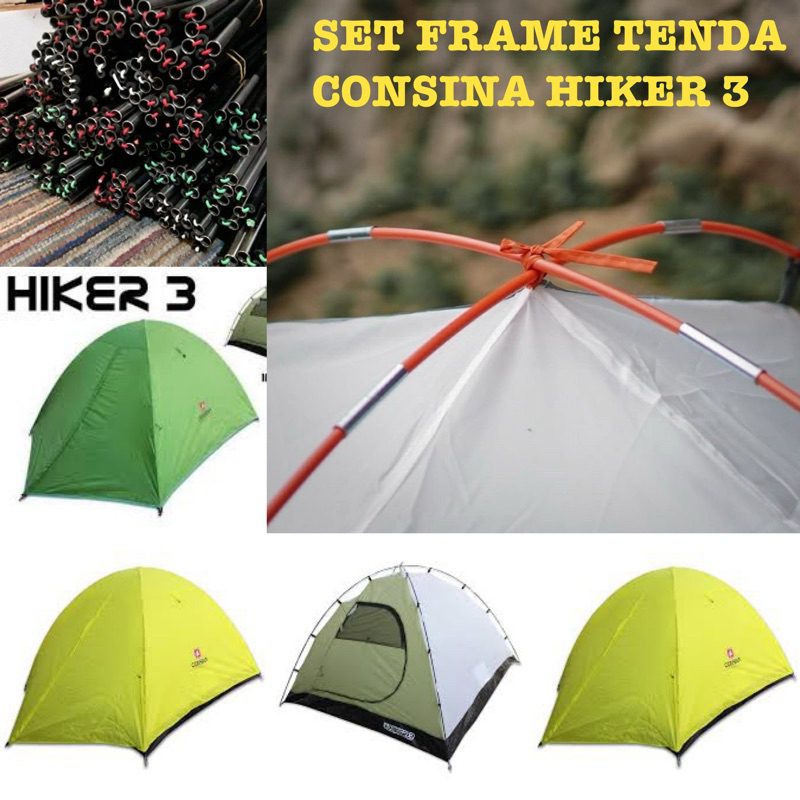 Set frame tenda consina hiker 3 ramgka yenda consina hiker 3