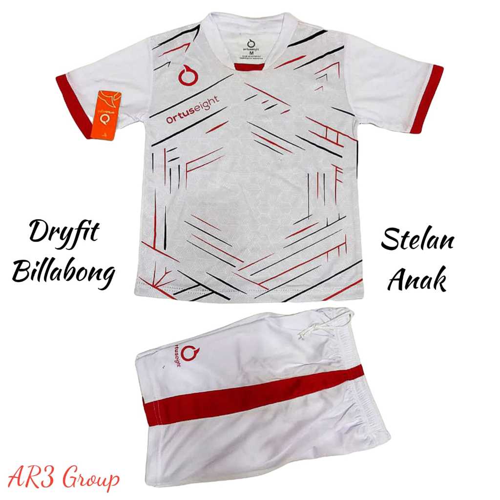 Baju stelan olahraga anak usia SD SMP baju badminton baju bulutangkis baju volly baju olahraga motif