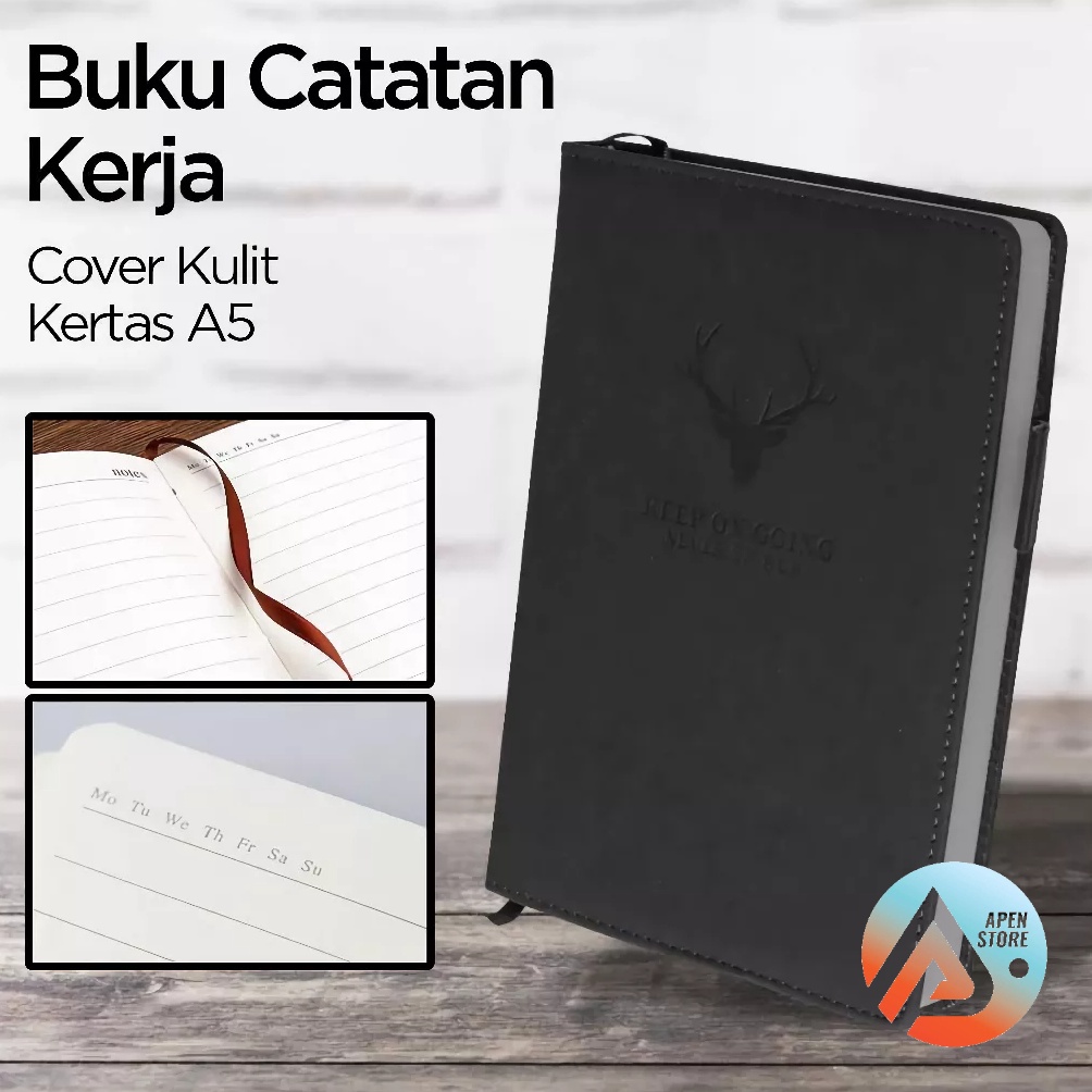 

APEN Buku Catatan Kerja Notebooks Cover Kulit Kertas A5 CW525 Murah